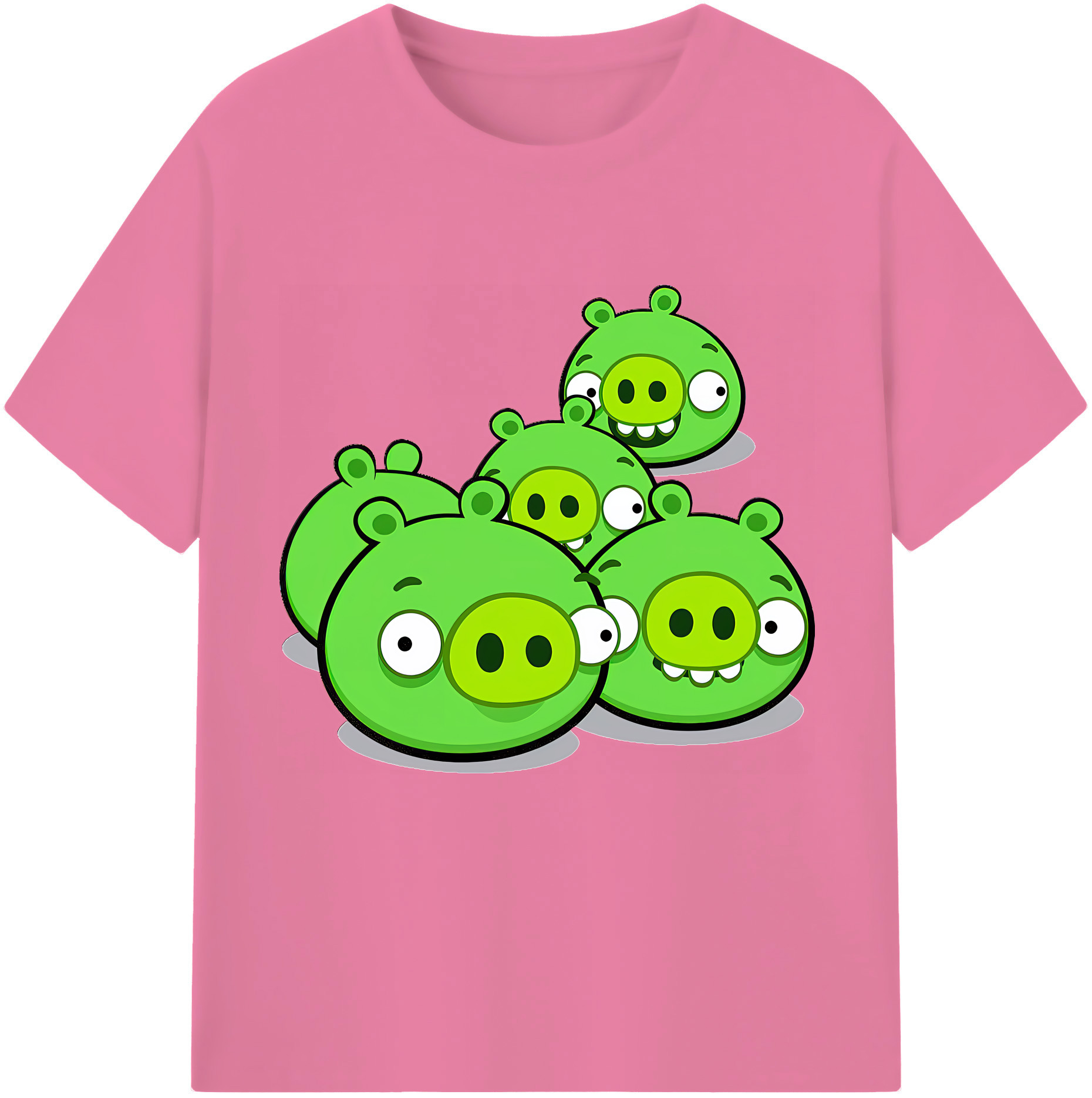 （画像用） Angry Birds アングリーバード 綿100％半袖Tシャツ（フロントプリント）